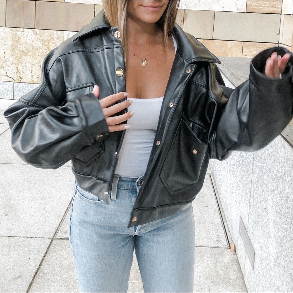 Prettylittlething faux leather jacket - Picture 8 of 8